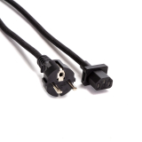 Power Cord IEC C13 EU Plug Black