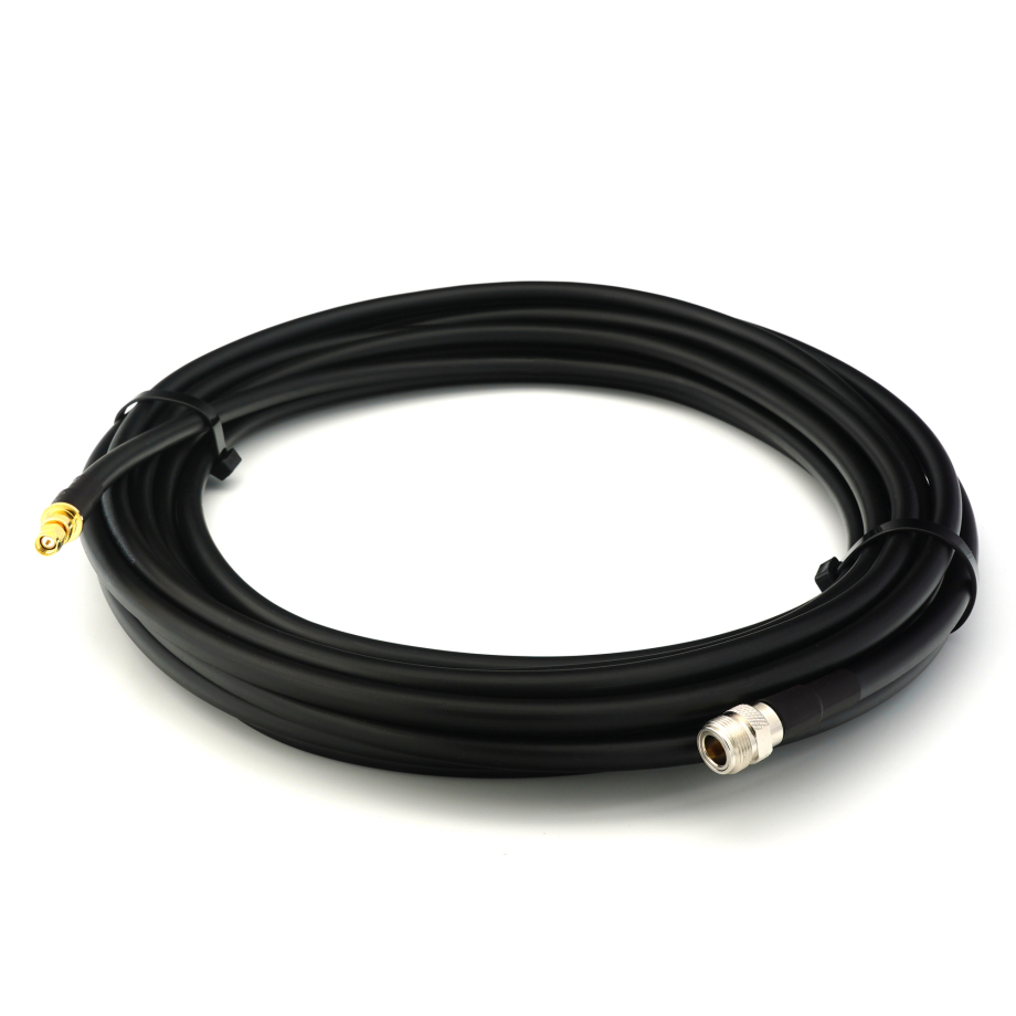 SMA Male to N Female 15m Flexible Coaxial Cable — LMR400 UF UltraFlex equivalent