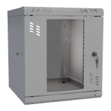 Rack Cabinet 10" 6U, 300mm, Glass Door, Grey