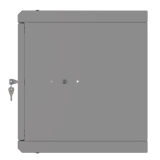Rack Cabinet 10" 6U, 300mm, Glass Door, Grey