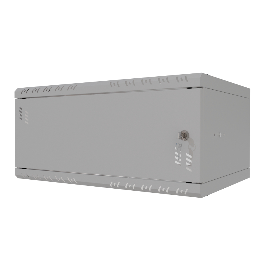 Rack Cabinet 19" 4U, 350mm, Metal Door, Grey