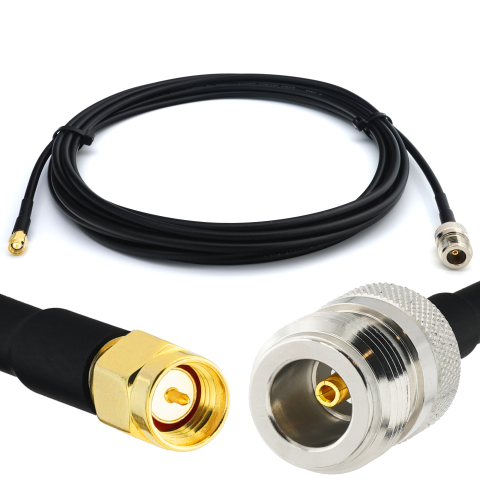 SMA Male to N Female 2m RG58/U Coaxial Cable