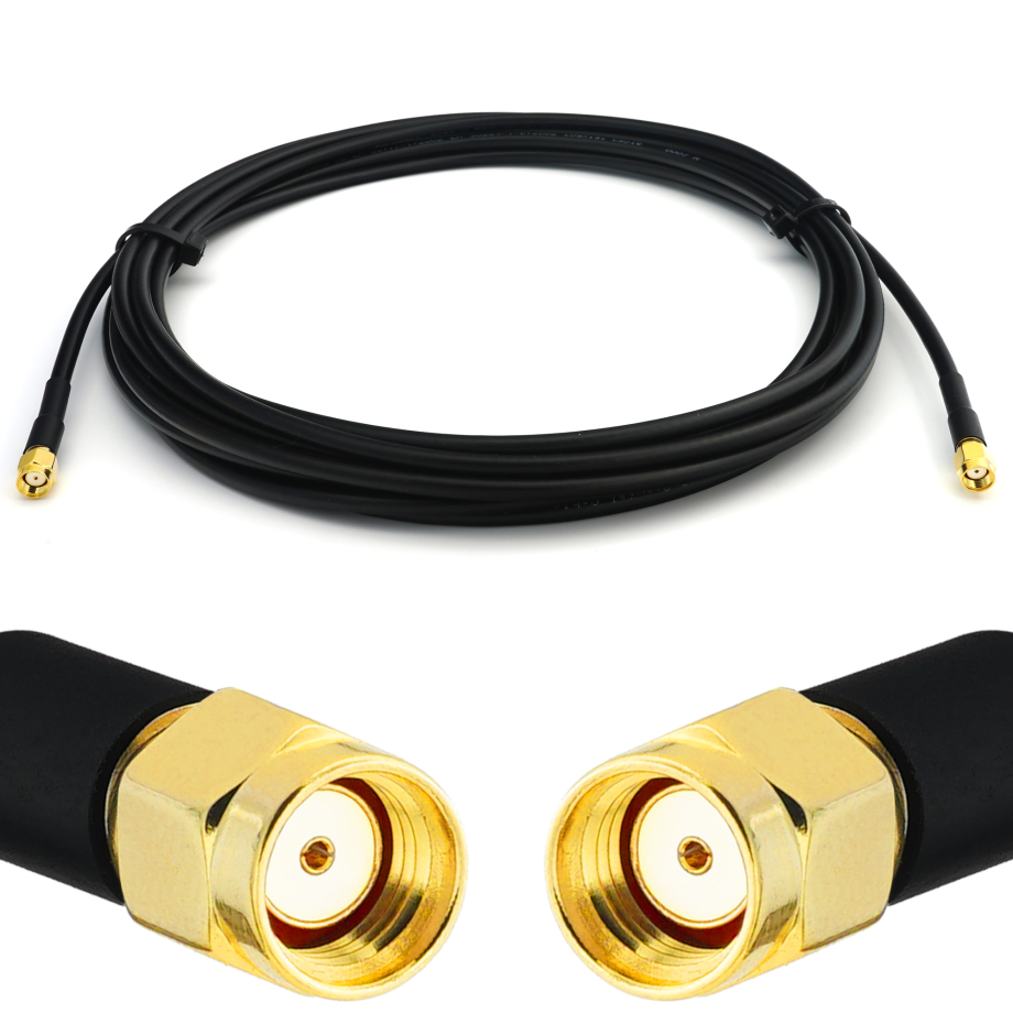 RP-SMA Male to RP-SMA Male 30cm RG58/U Coaxial Cable