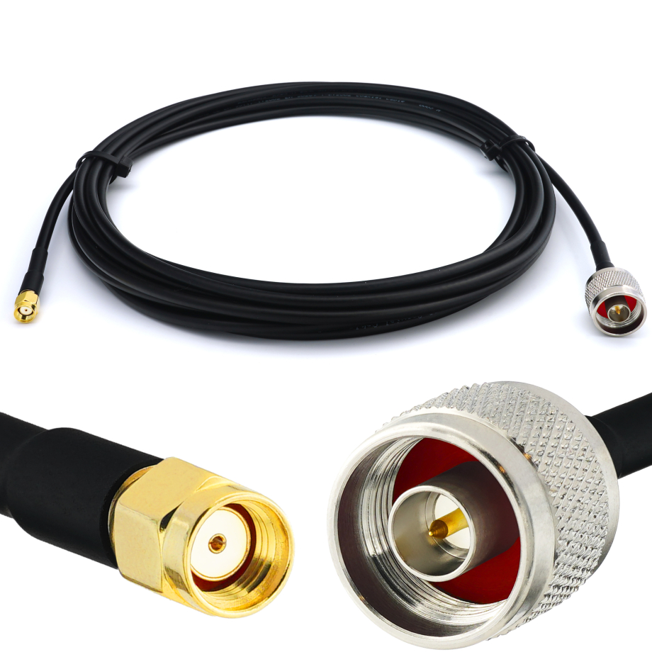 RP-SMA Male to N Male 30cm RG58/U Coaxial Cable