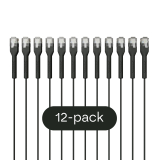 Broadbe Slim Patch Cable 5G Black 0.1m 12-pack
