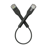 Broadbe Slim Patch Cable 5G Black 0.1m 12-pack