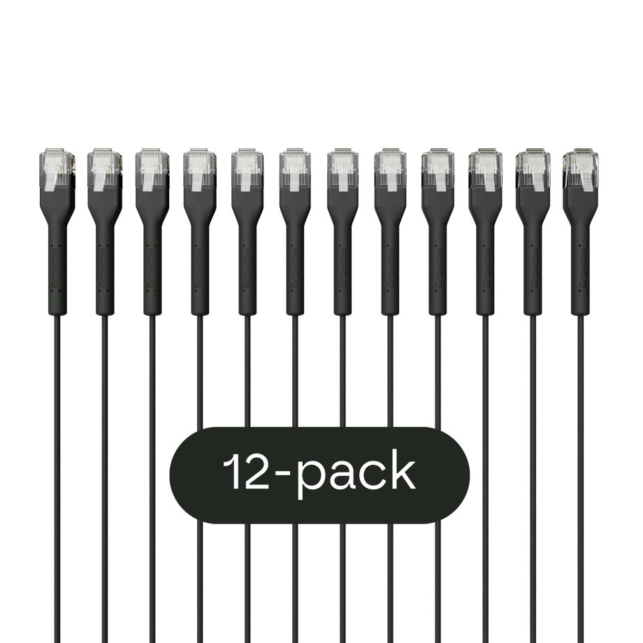 Broadbe Slim Patch Cable 5G Black 2m 12-pack