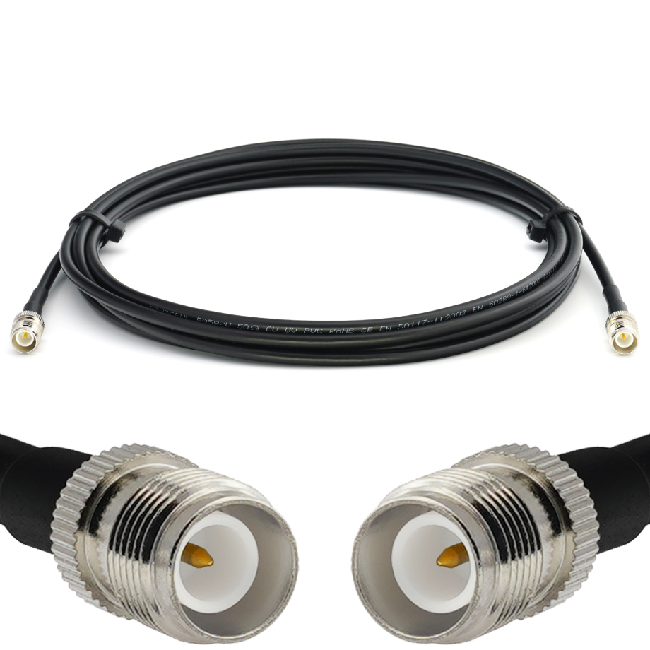 RP-TNC Female to RP-TNC Female 12m RG58/U Coaxial Cable