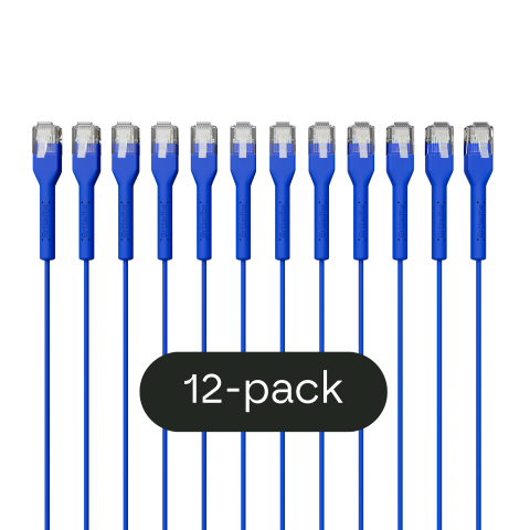 Broadbe Slim Patch Cable 5G Blue 0.3m 12-pack