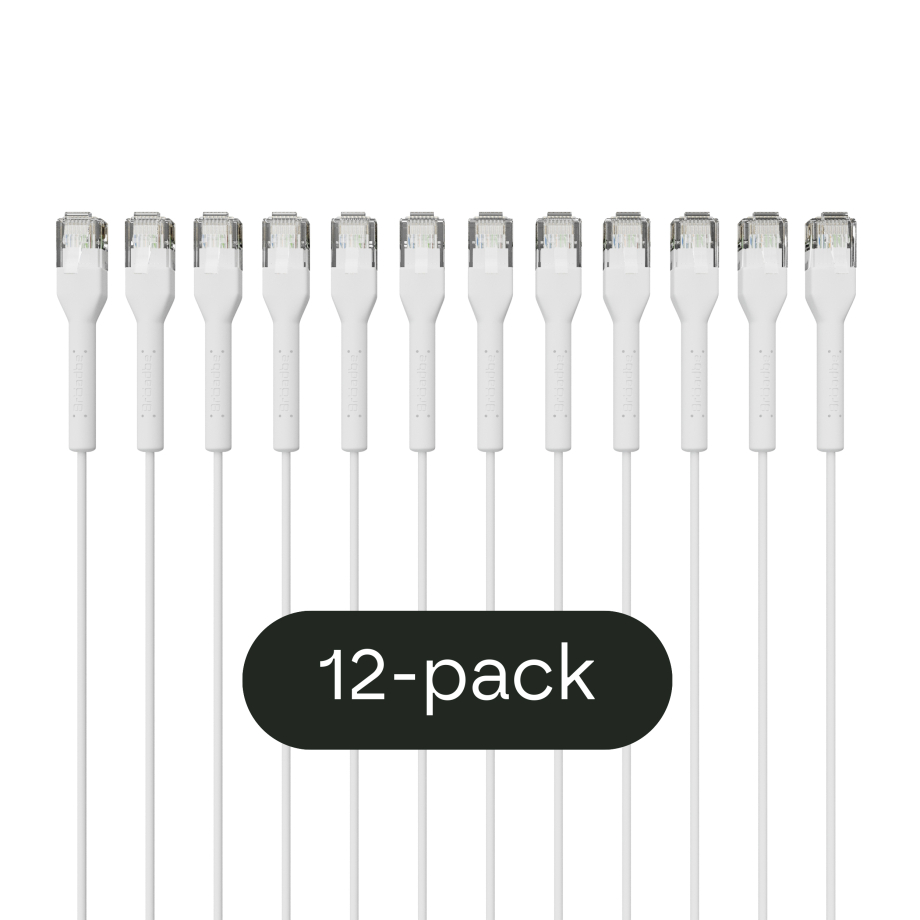 Broadbe Slim Patch Cable 5G White 2m 12-pack