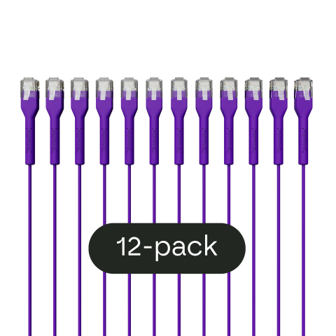 Broadbe Slim Patch Cable 5G Purple 0.1m 12-pack