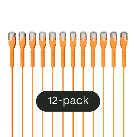 Broadbe Slim Patch Cable 5G Orange 0.1m 12-pack