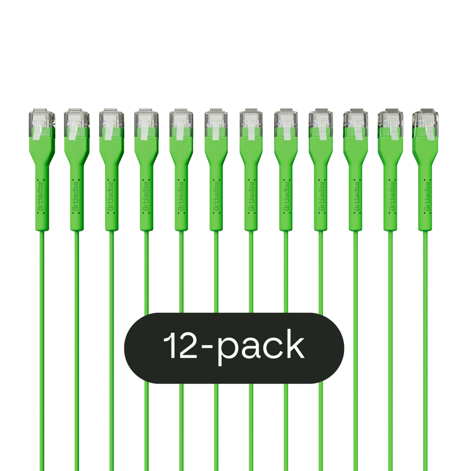 Broadbe Slim Patch Cable 5G Green 1m 12-pack