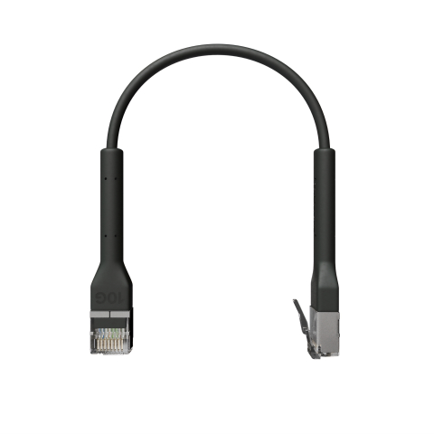 Broadbe Slim Patch Cable 10G Black 0.1m