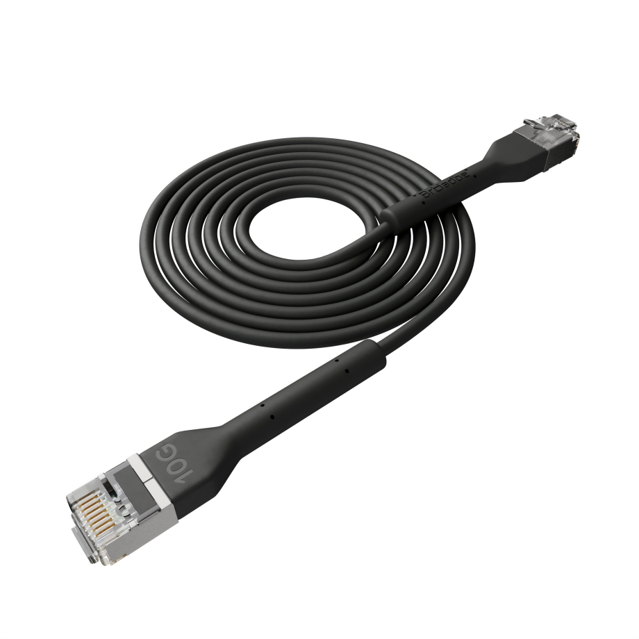 Broadbe Slim Patch Cable 10G Black 0.3m