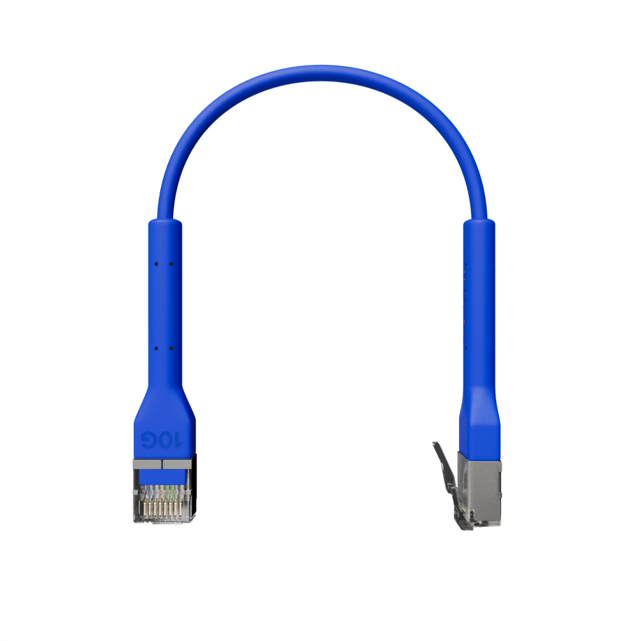 Broadbe Slim Patch Cable 10G Blue 0.1m 12-pack