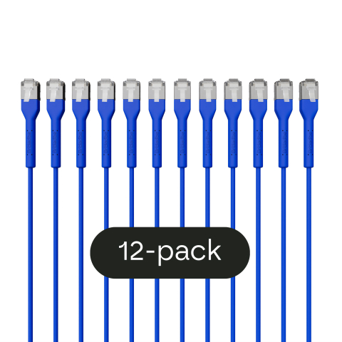 Broadbe Slim Patch Cable 10G Blue 3m 12-pack