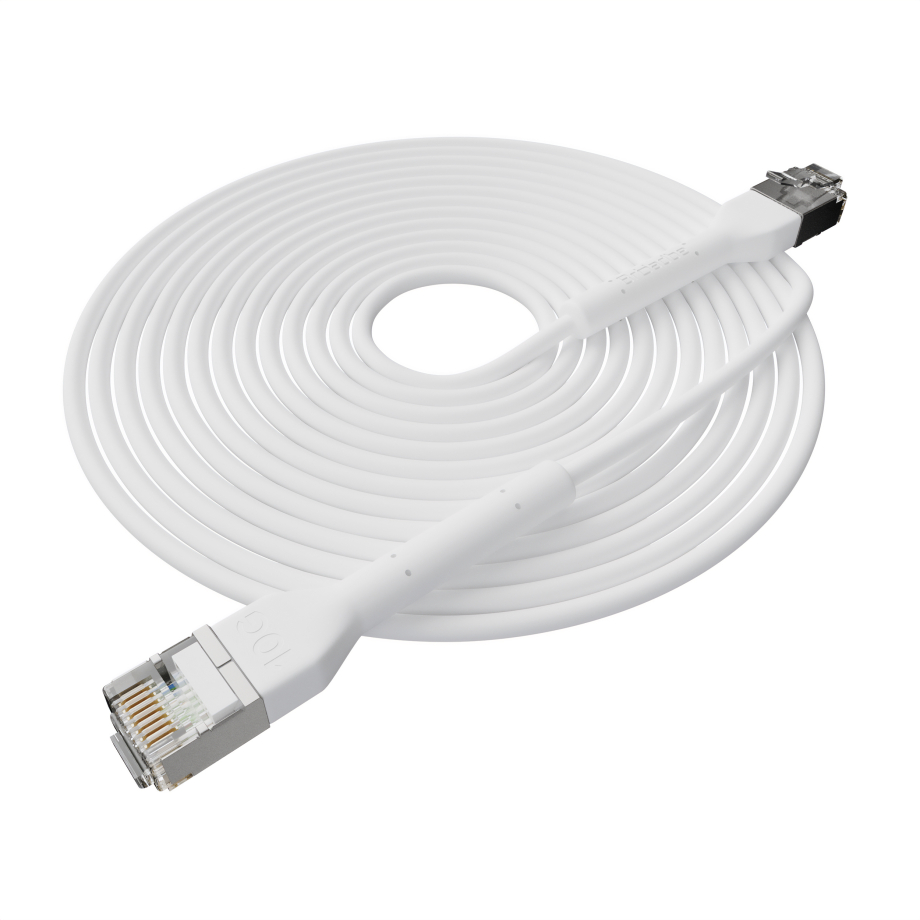 Broadbe Slim Patch Cable 10G White 8m
