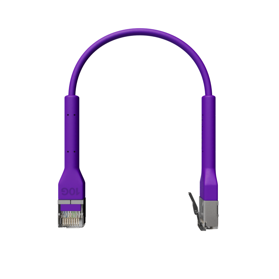 Broadbe Slim Patch Cable 10G Purple 0.1m