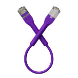 Broadbe Slim Patch Cable 10G Purple 0.1m