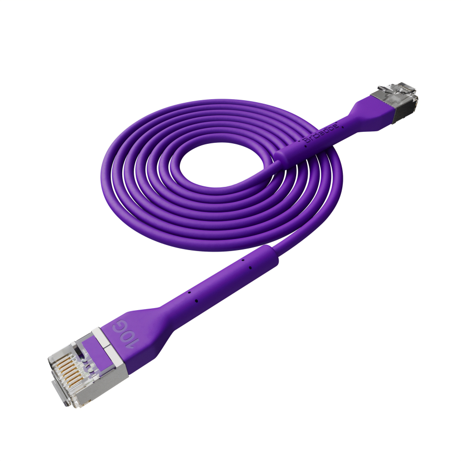 Broadbe Slim Patch Cable 10G Purple 0.3m