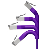 Broadbe Slim Patch Cable 10G Purple 5m