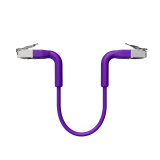 Broadbe Slim Patch Cable 10G Purple 0.1m 12-pack