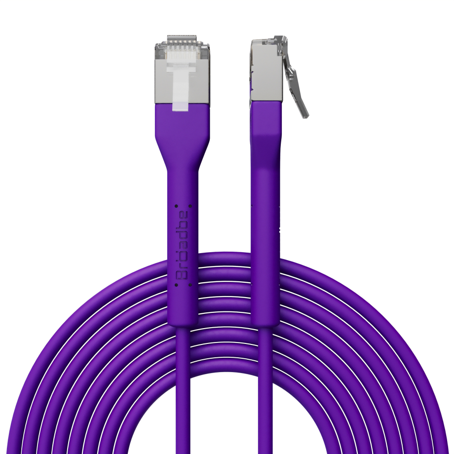 Broadbe Slim Patch Cable 10G Purple 3m 12-pack