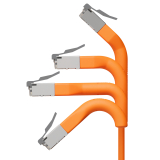 Broadbe Slim Patch Cable 10G Orange 0.3m