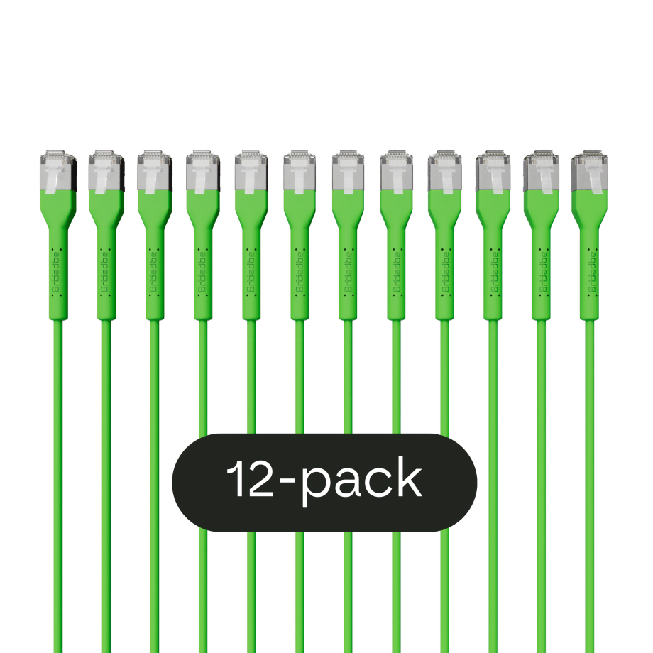 Broadbe Slim Patch Cable 10G Green 2m 12-pack