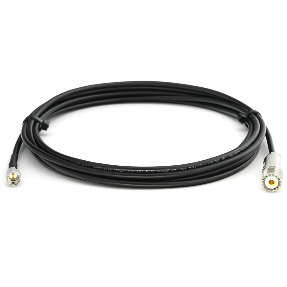 Mini UHF Male to SO239 UHF 10m RG58/U Coaxial Cable