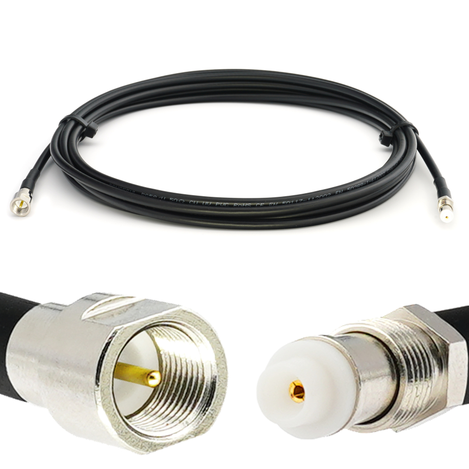 FME Male to FME Female 12m RG58/U Coaxial Cable