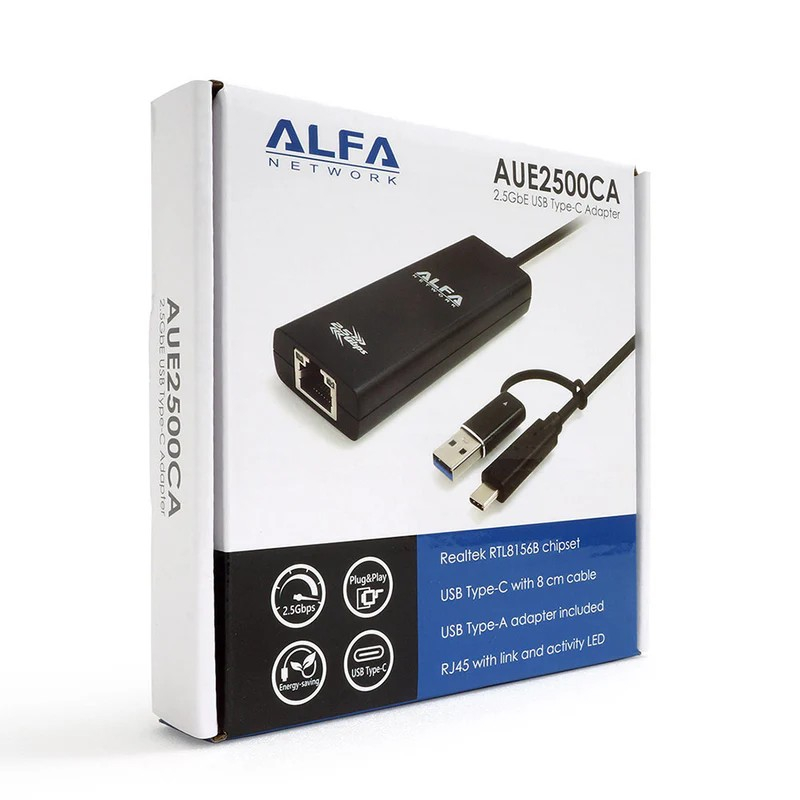 Alfa USB Ethernet Adapter AUE2500CA