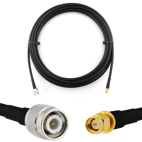 TNC Male to SMA Male 20m Coaxial Cable — HF240 (LMR240 equivalent)