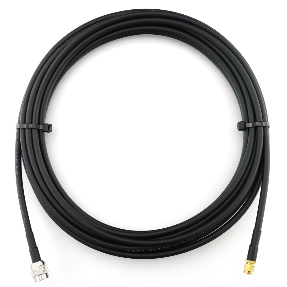 TNC Male to SMA Male 20m Coaxial Cable — HF240 (LMR240 equivalent)